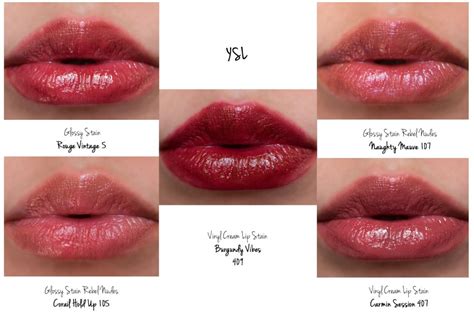 ysl burgundy lip stain